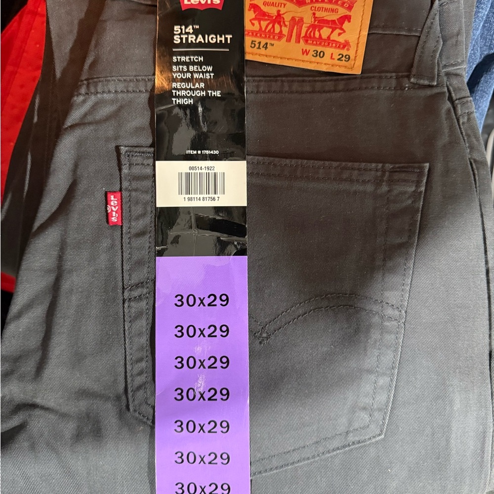 Levi's Men's Charcoal Straight Jeans